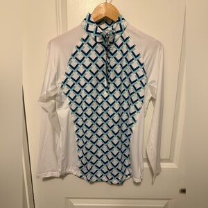 NWT San Soleil long sleeve 50 UPF half zip top. golf, pickleball, tennis. Medium